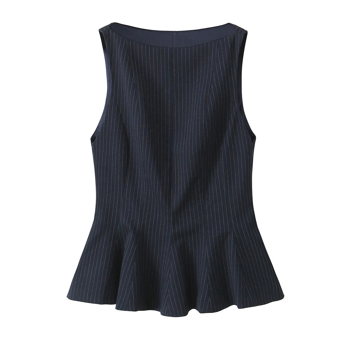 Ribbed Peplum Tank Top – Elegant Sleeveless Blouse for Women | Chic Fitted Top, Soft Knit Fabric, Casual Streetwear Style