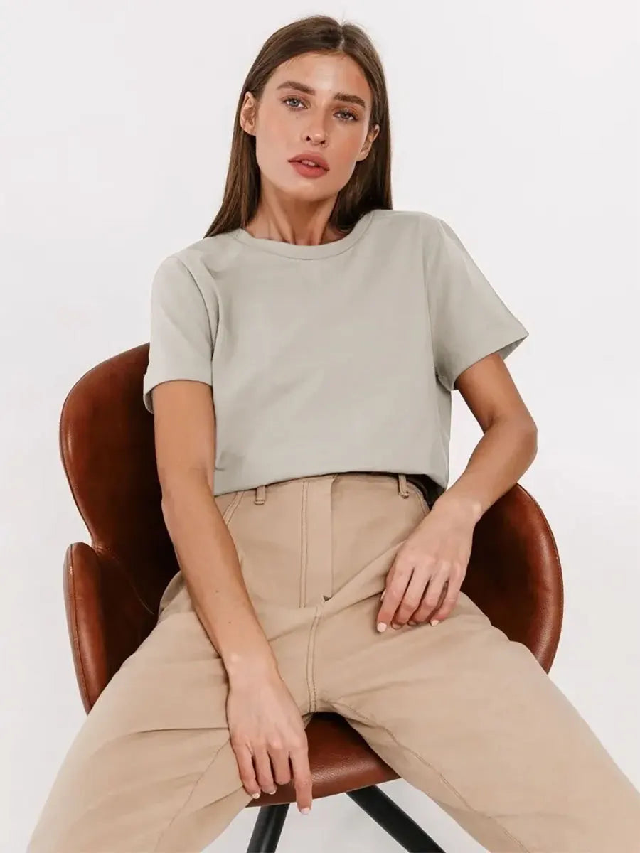 Basic Summer Essential Cotton Tee