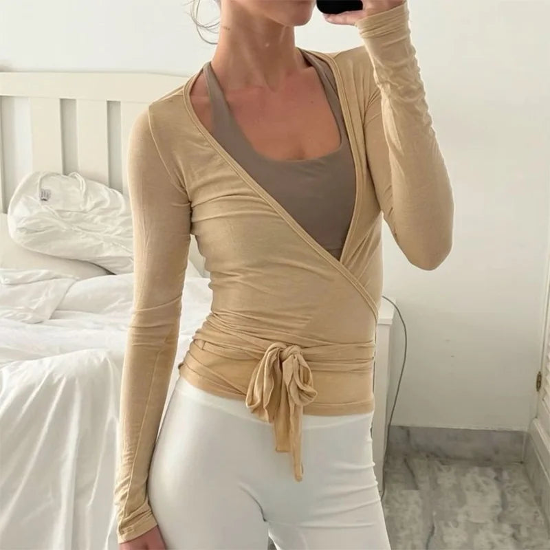 The Serene Wrap Top